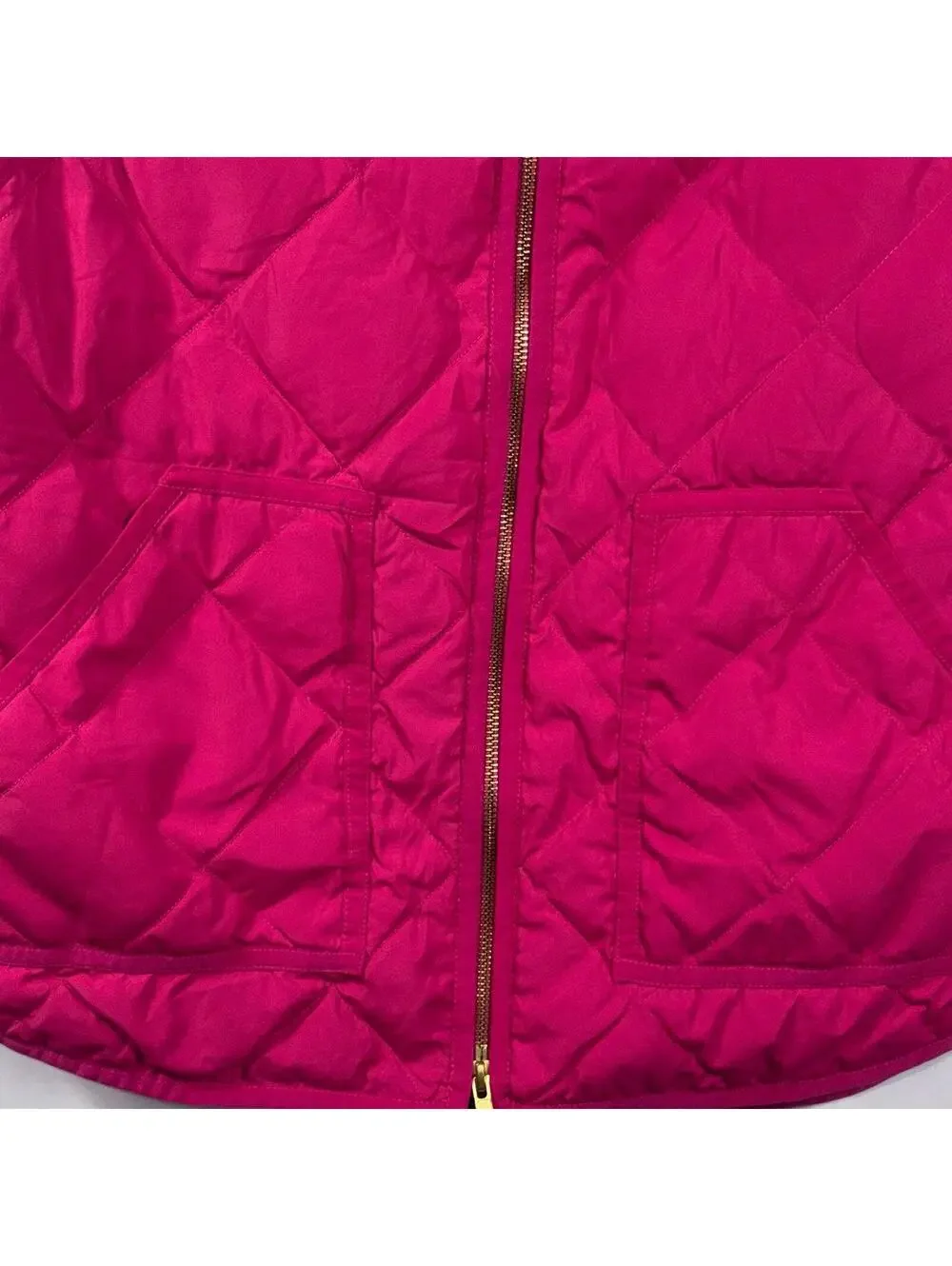 J.Crew Women’s Pink Quilted Puffer Vest Size Medium